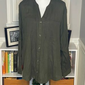 A.N.A Green Long sleeved tunic